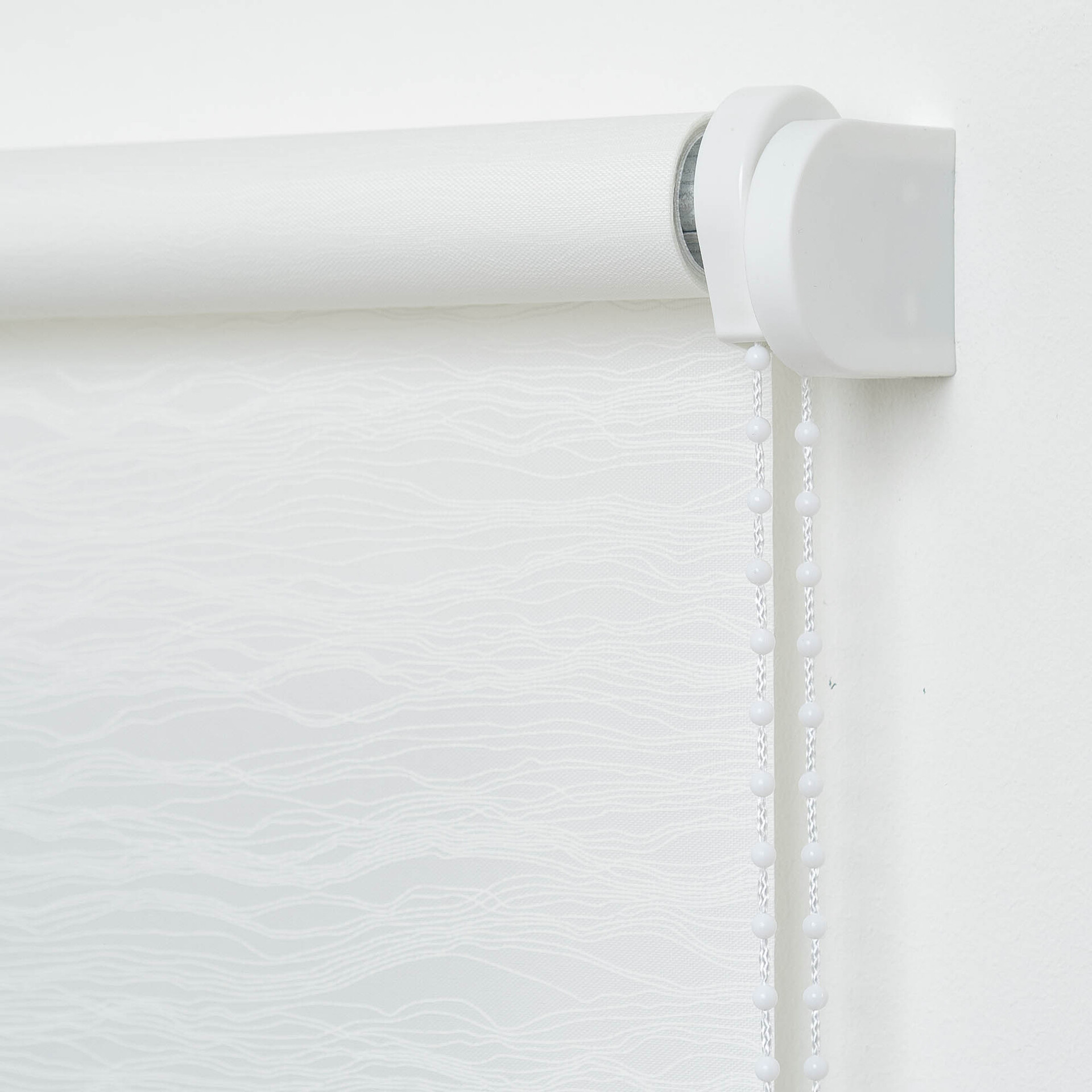 Seitenzug-Rollo Dekor Tageslicht - Faden weiß