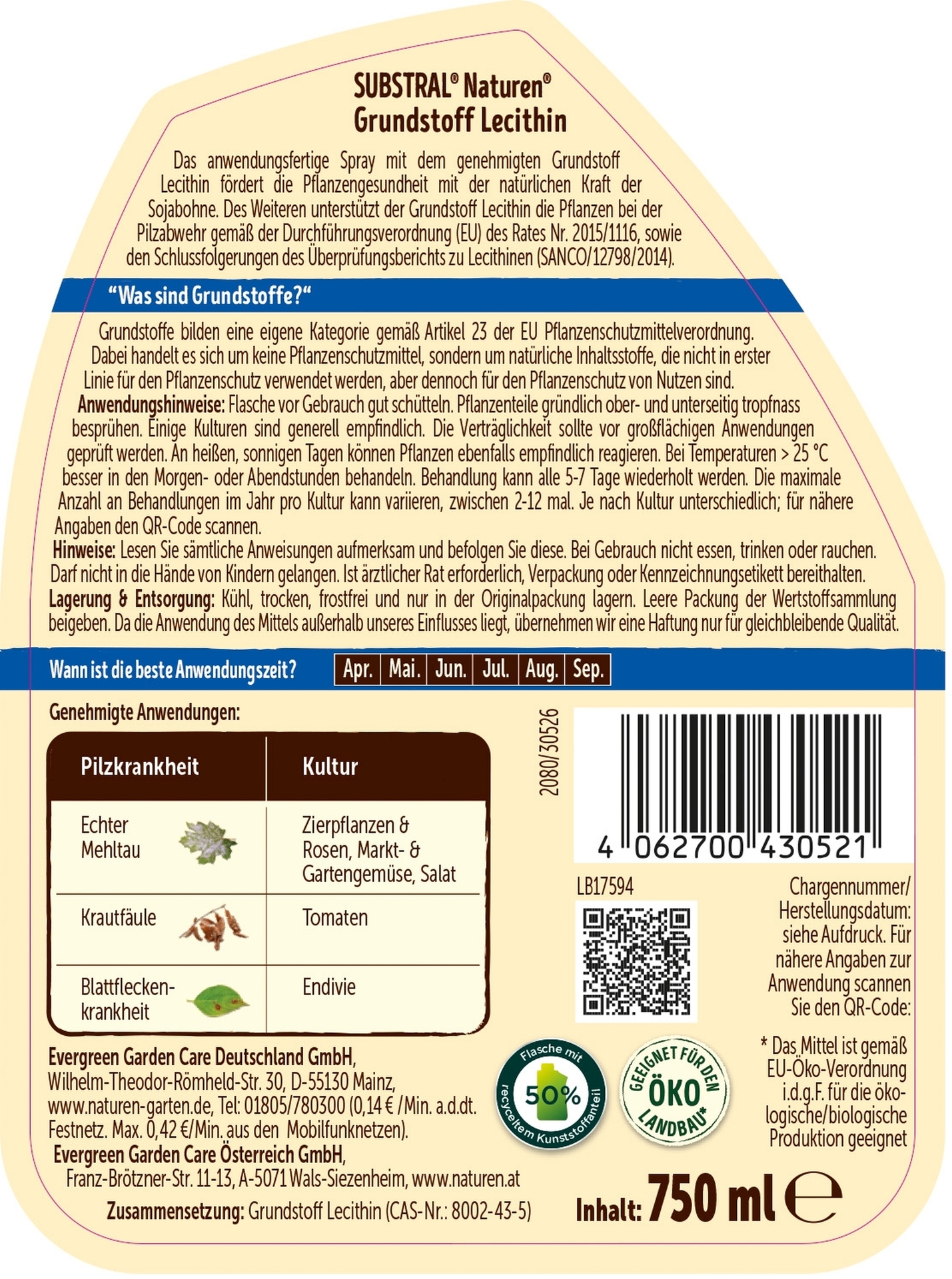 Grundstoff Lecithin Spray