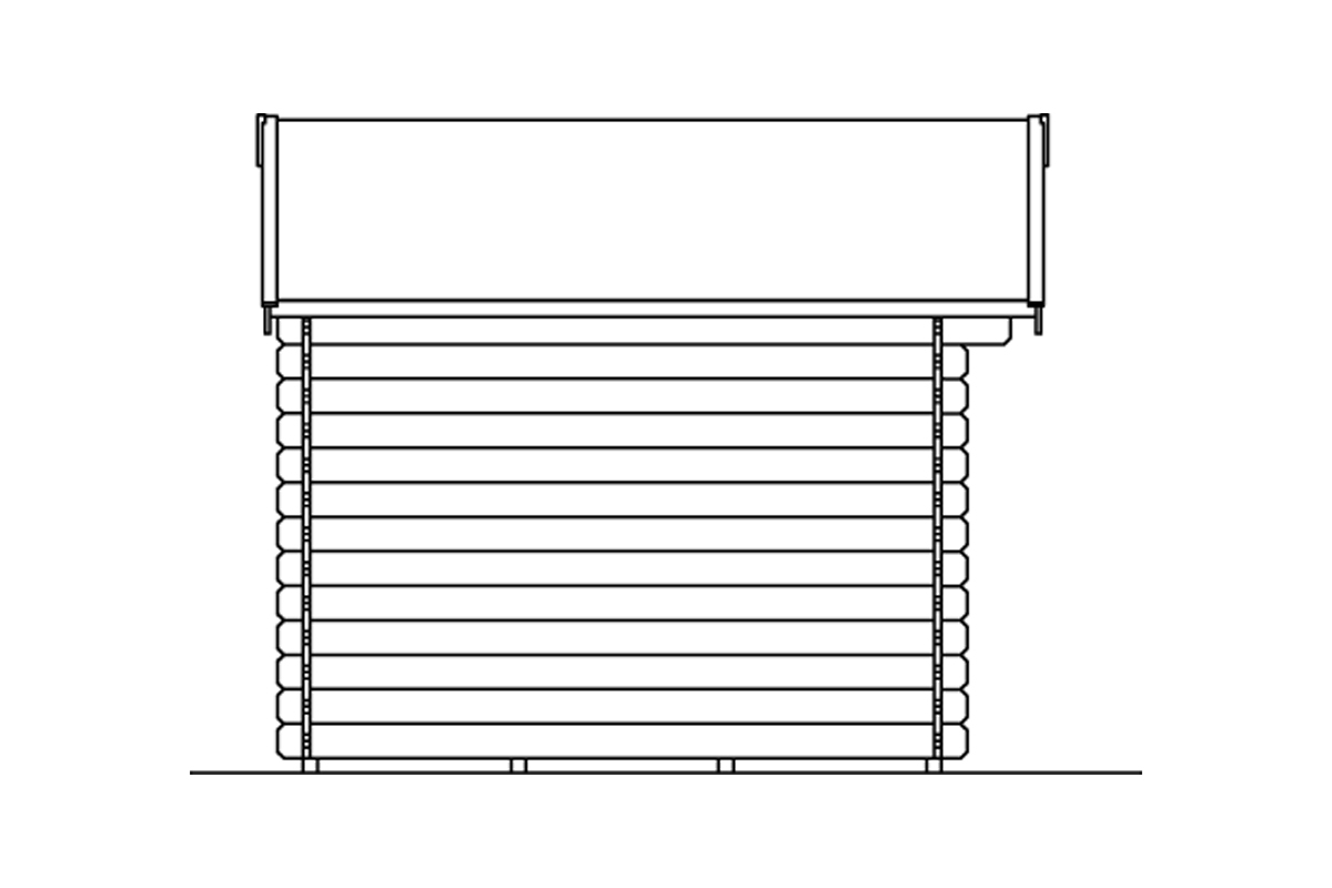 Gartenhaus Porto mit Vordach natur