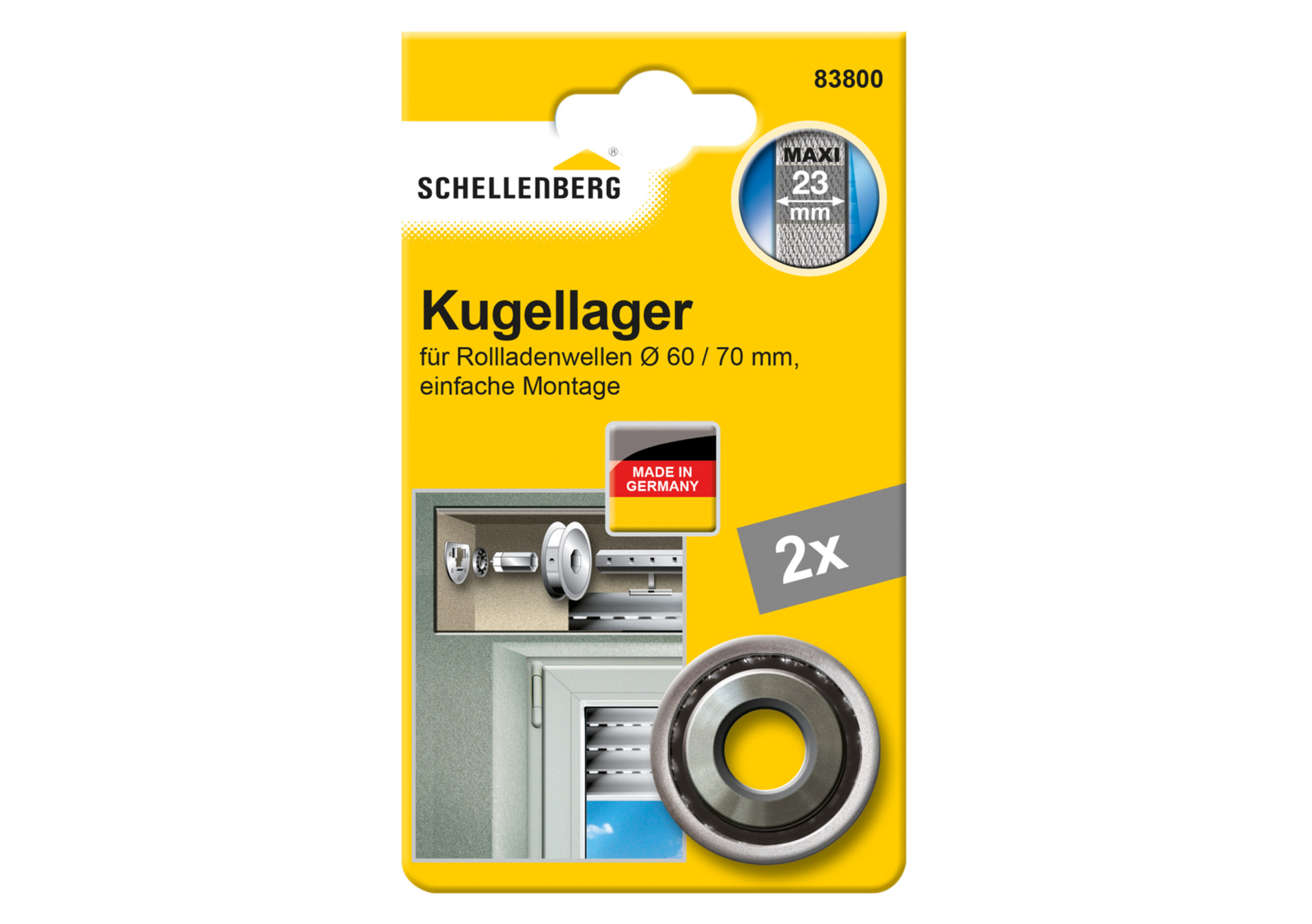 Rolladen-Kugellager Maxi, 2 Stück