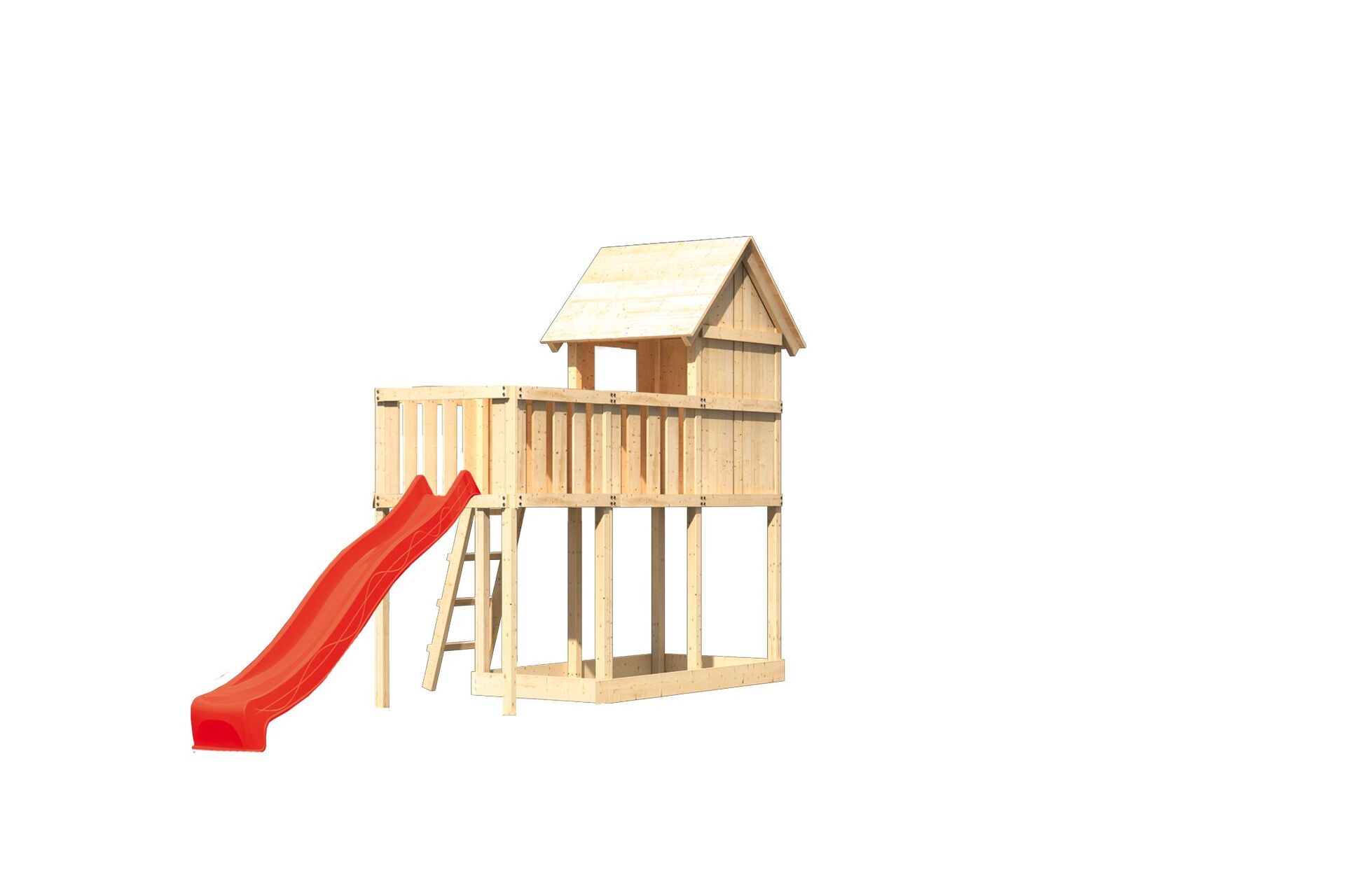 Stelzenspielhaus Frieda mit 2,5m Rutsche