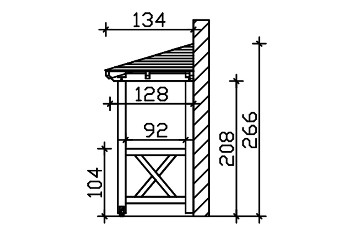 Vordach Wismar 5 Walmdach bei leitermann.de günstig kaufen Vordach Wismar 5 Walmdach