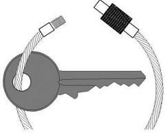 Drahtseil Schlüsselringe 50mm Edelstahl à 3 Stück bei leitermann.de günstig kaufen Drahtseil Schlüsselringe 50mm Edelstahl à 3 Stück