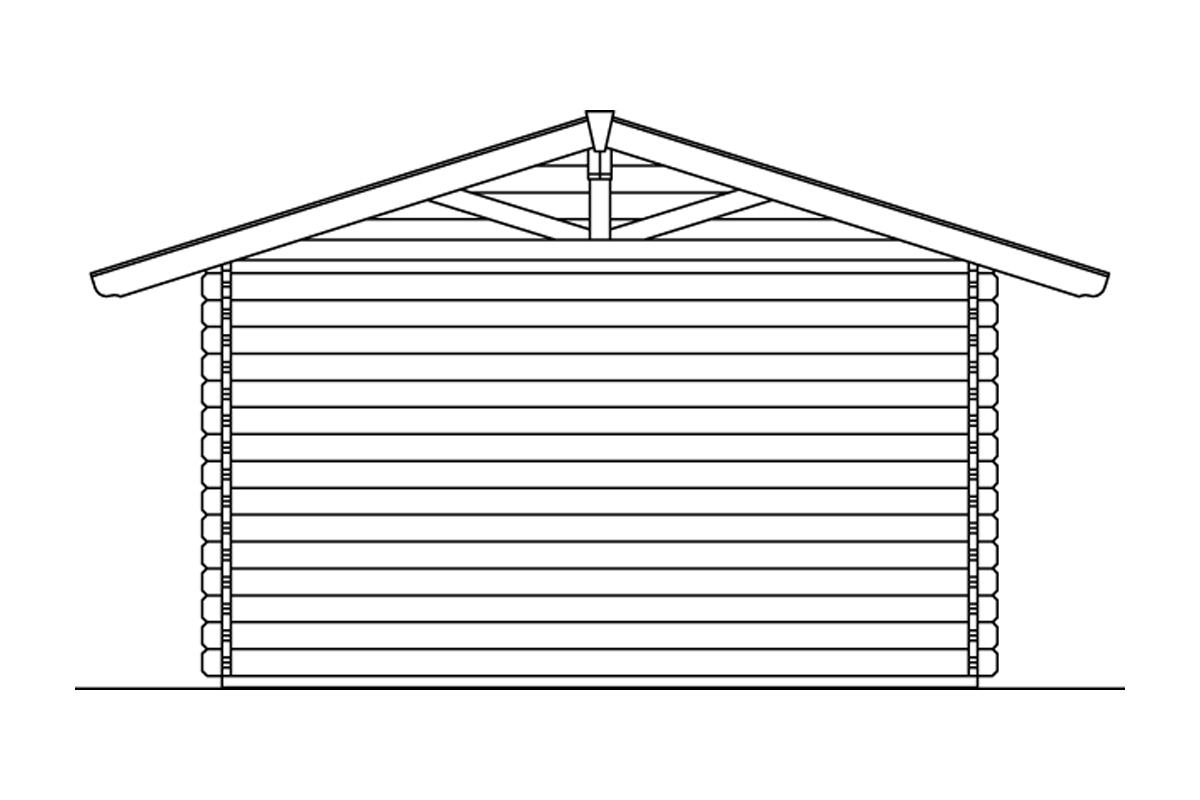 Gartenhaus Davos 1, 380 x 300 cm, natur