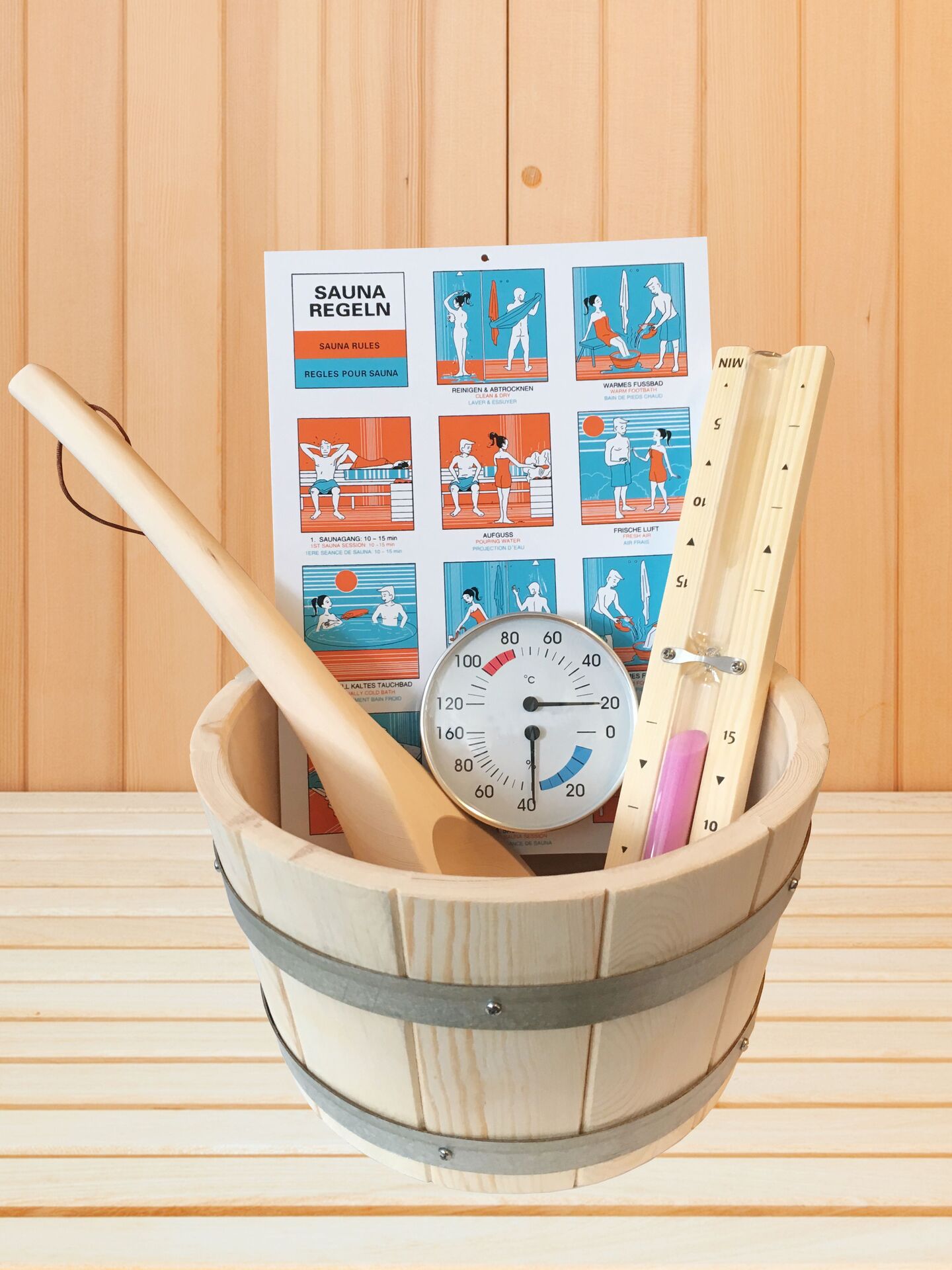 Sauna Kircholm mit Zubehör-Set 196x151x198cm, Fronteinstieg