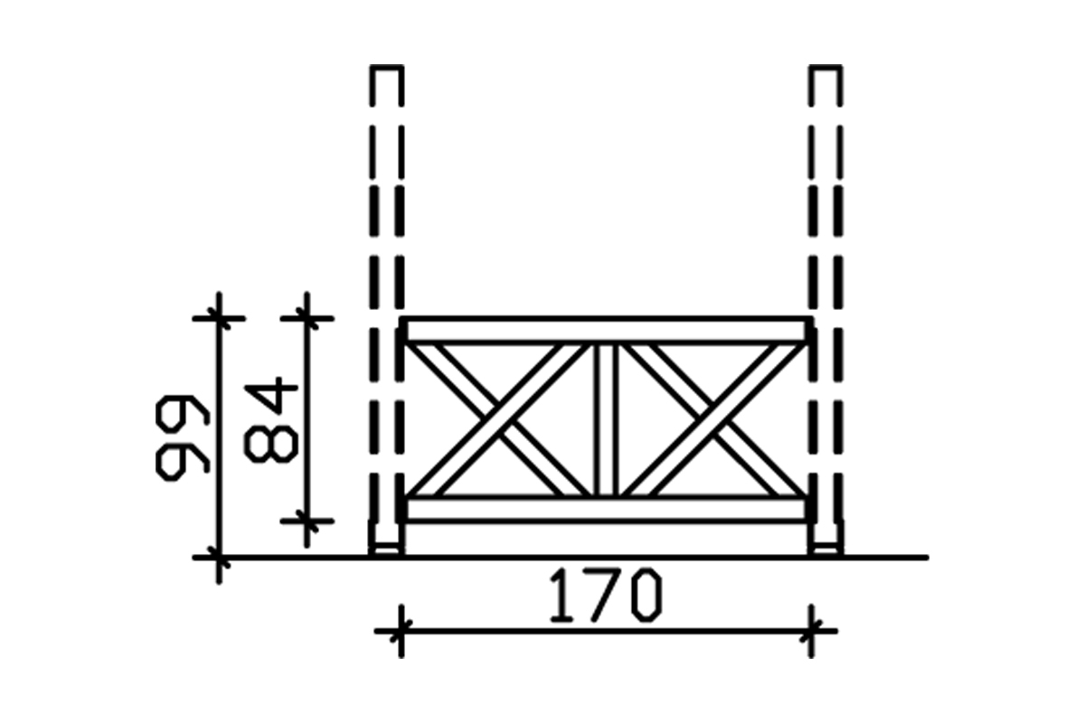Brüstung Andreaskreuz