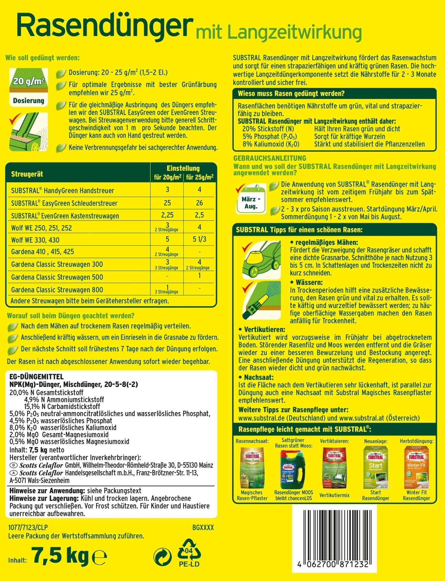 Rasendünger mit Langzeitwirkung