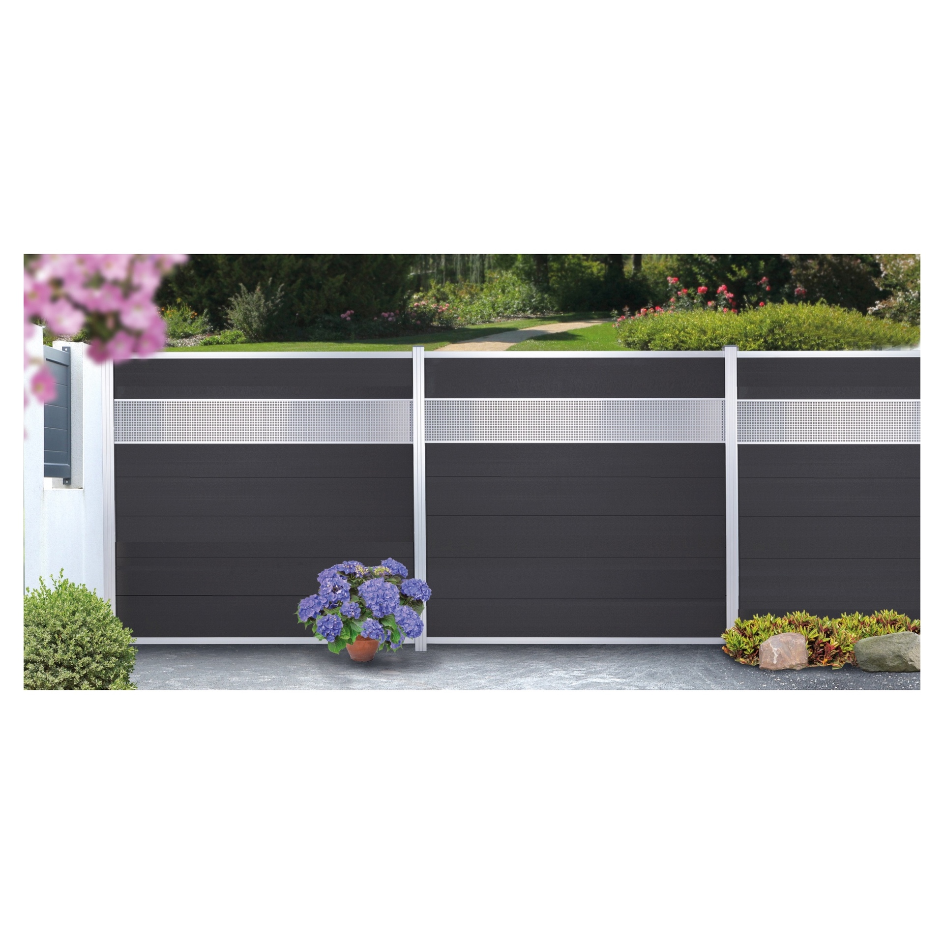 TJÖRN-Serie WPC-Steckzaunsystem Gitterfüllung, 6x206x1793 mm