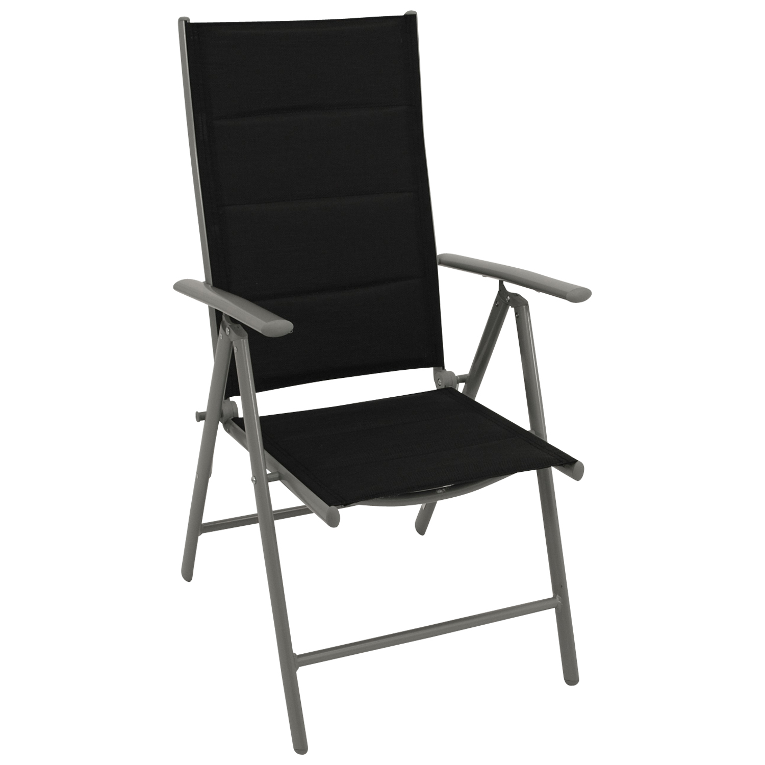 Klappsessel, Aluminium/Textil gepolstert, 4-er Set