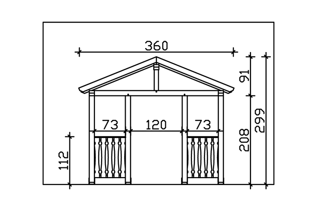 Vordach Stralsund 6 Satteldach bei leitermann.de günstig kaufen Vordach Stralsund 6 Satteldach