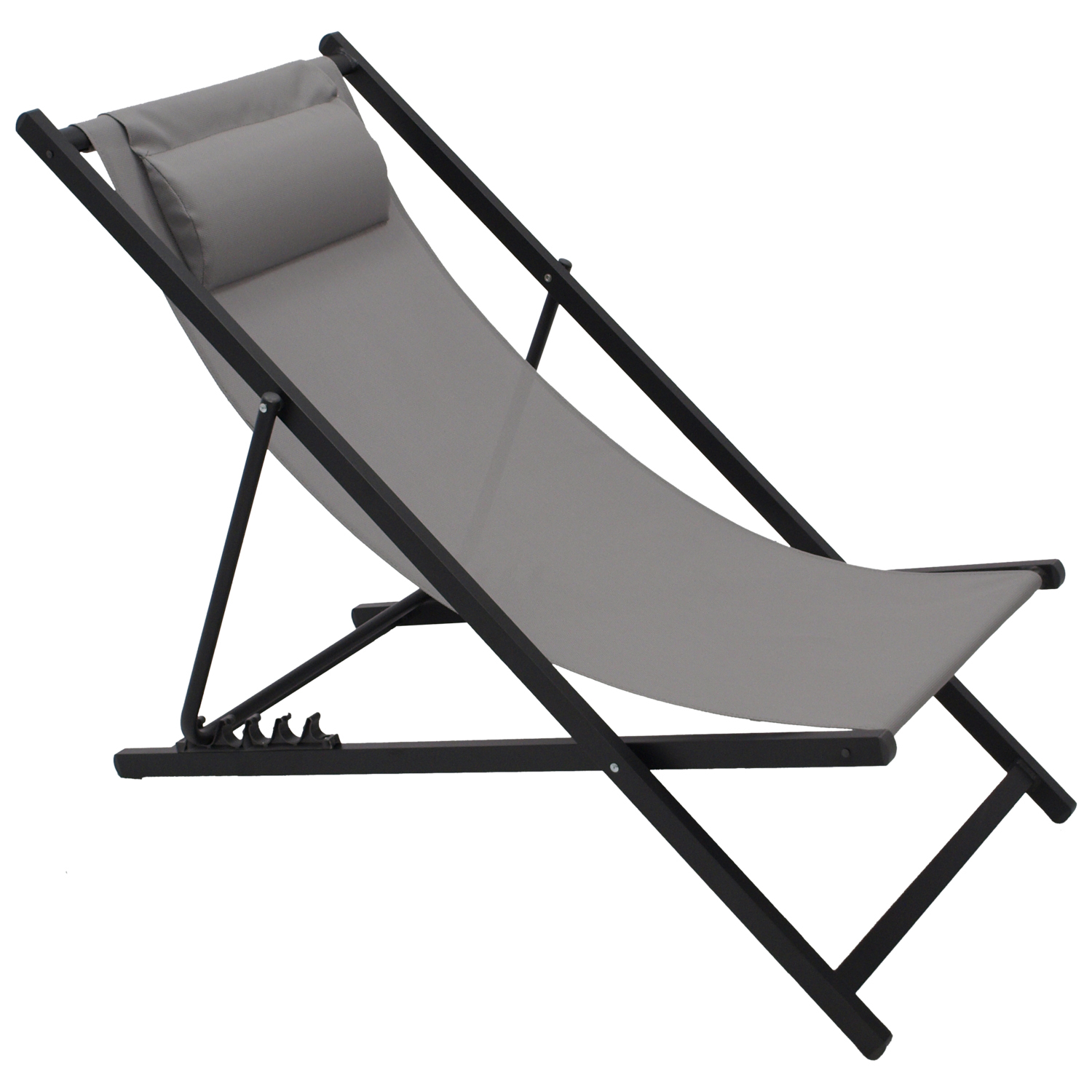 Liegestuhl 2-er Set Aluminium, Textilgewebe