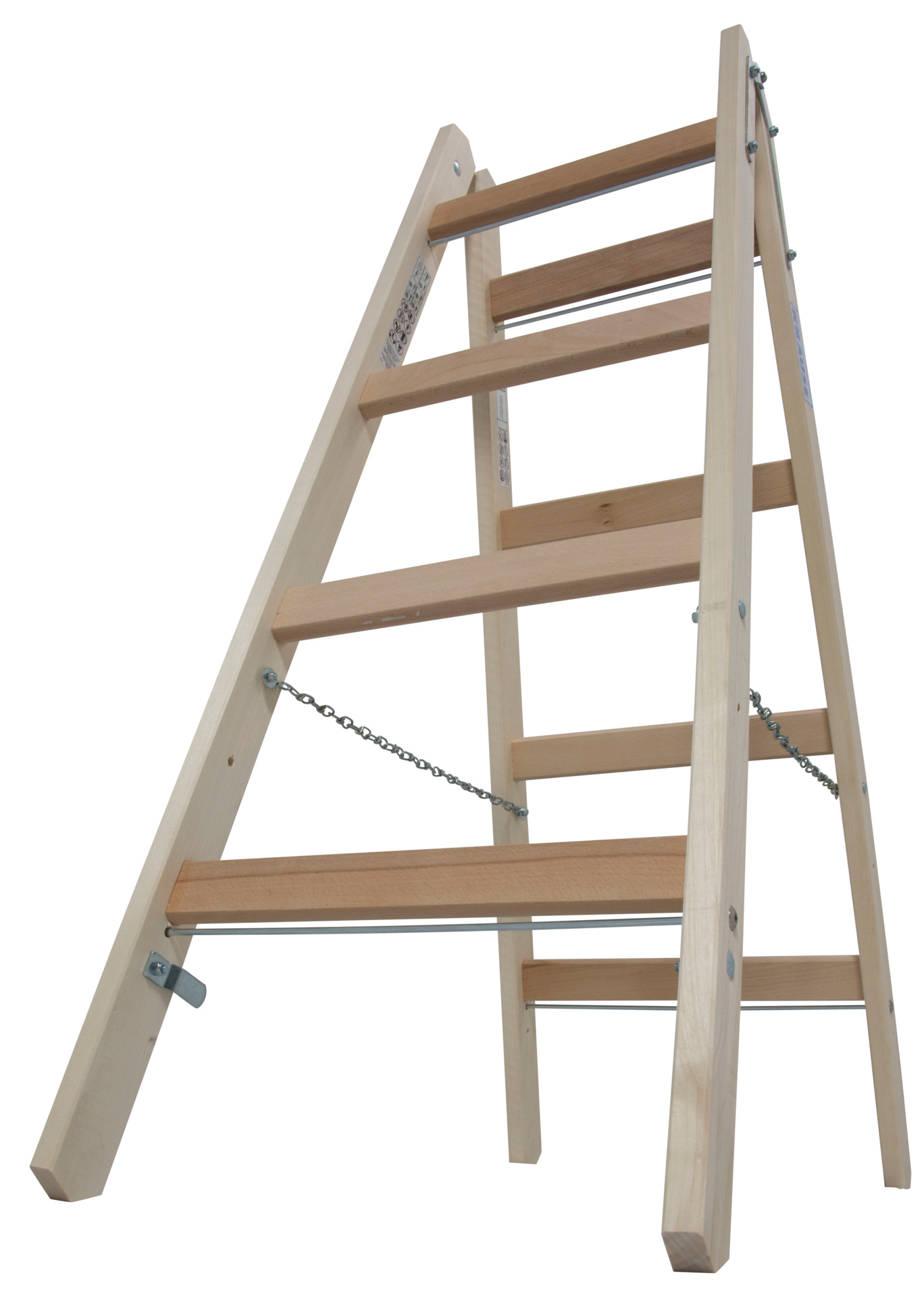 Sprossen-Doppelleiter Holz