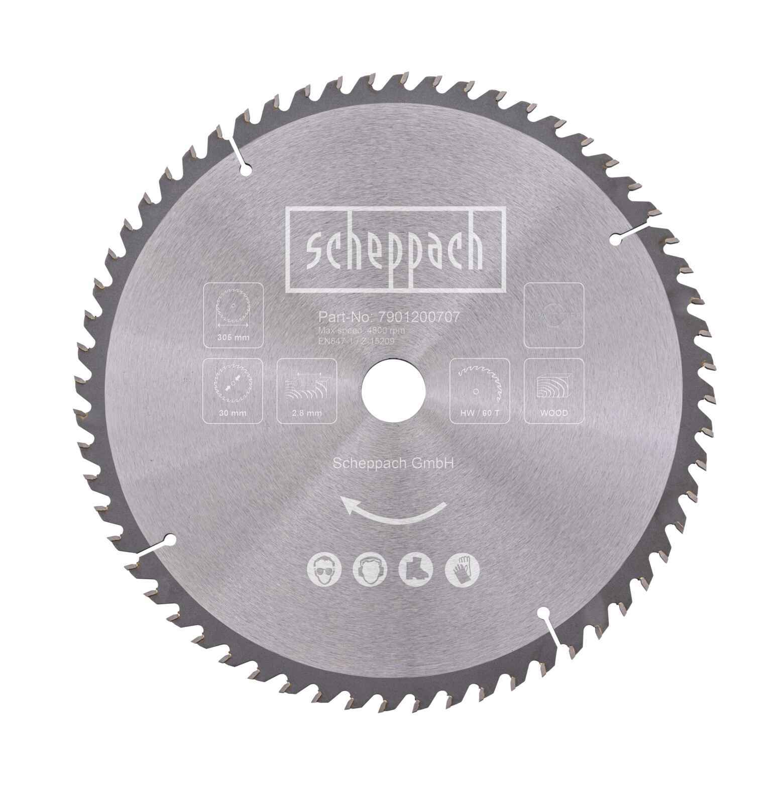 HW Kreissägeblatt Ø305x30x3,0x1,8mm, 60 Z