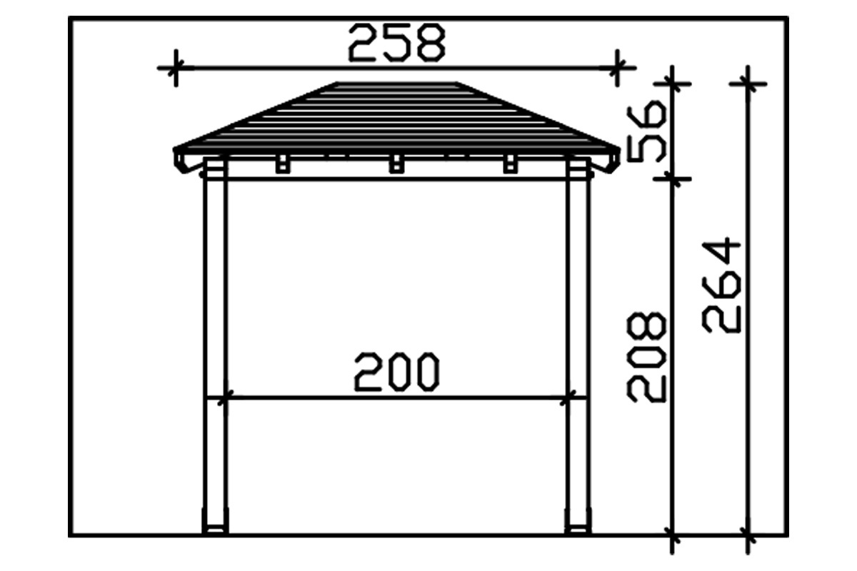 Vordach Wismar 4 Walmdach bei leitermann.de günstig kaufen Vordach Wismar 4 Walmdach