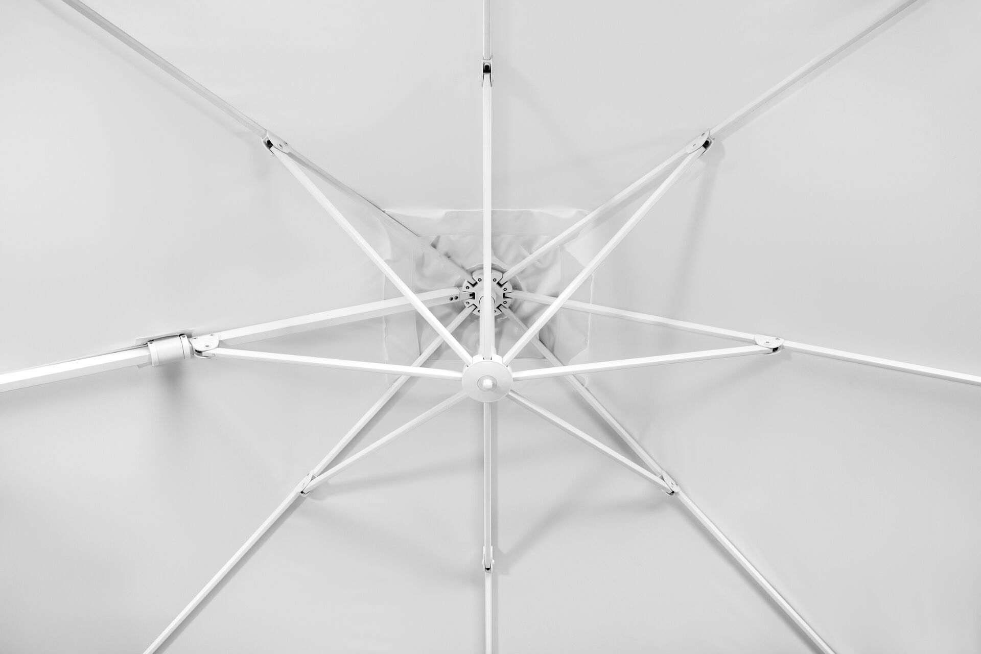 Ampelschirm Rhodos Twist Bianco 300x300/8cm