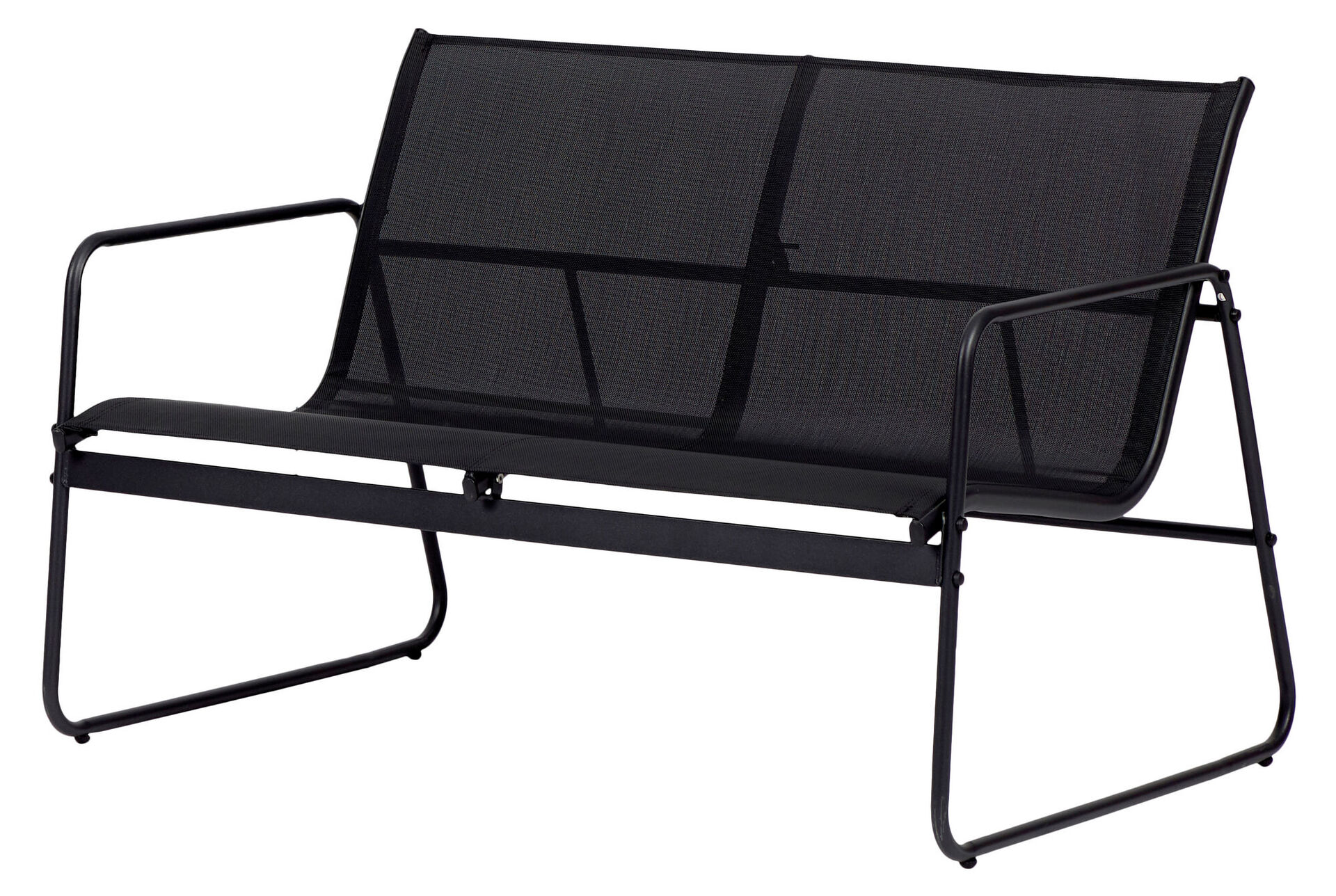 Lounge-Set 4-teilig, schwarz, Metall bei leitermann.de günstig kaufen Lounge-Set 4-teilig, schwarz, Metall