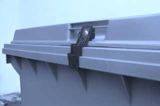 Mülltonnenverschluss für Weber-Container Flachdeckel