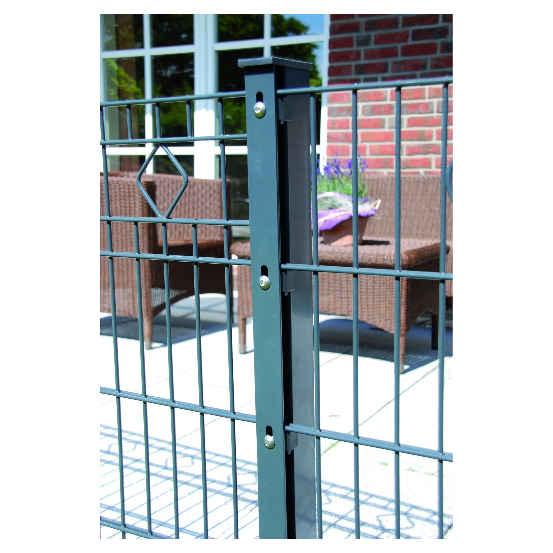 JERRY Eck-Zaunpfosten RAL 6005 grün bei leitermann.de günstig kaufen JERRY Eck-Zaunpfosten RAL 6005 grün