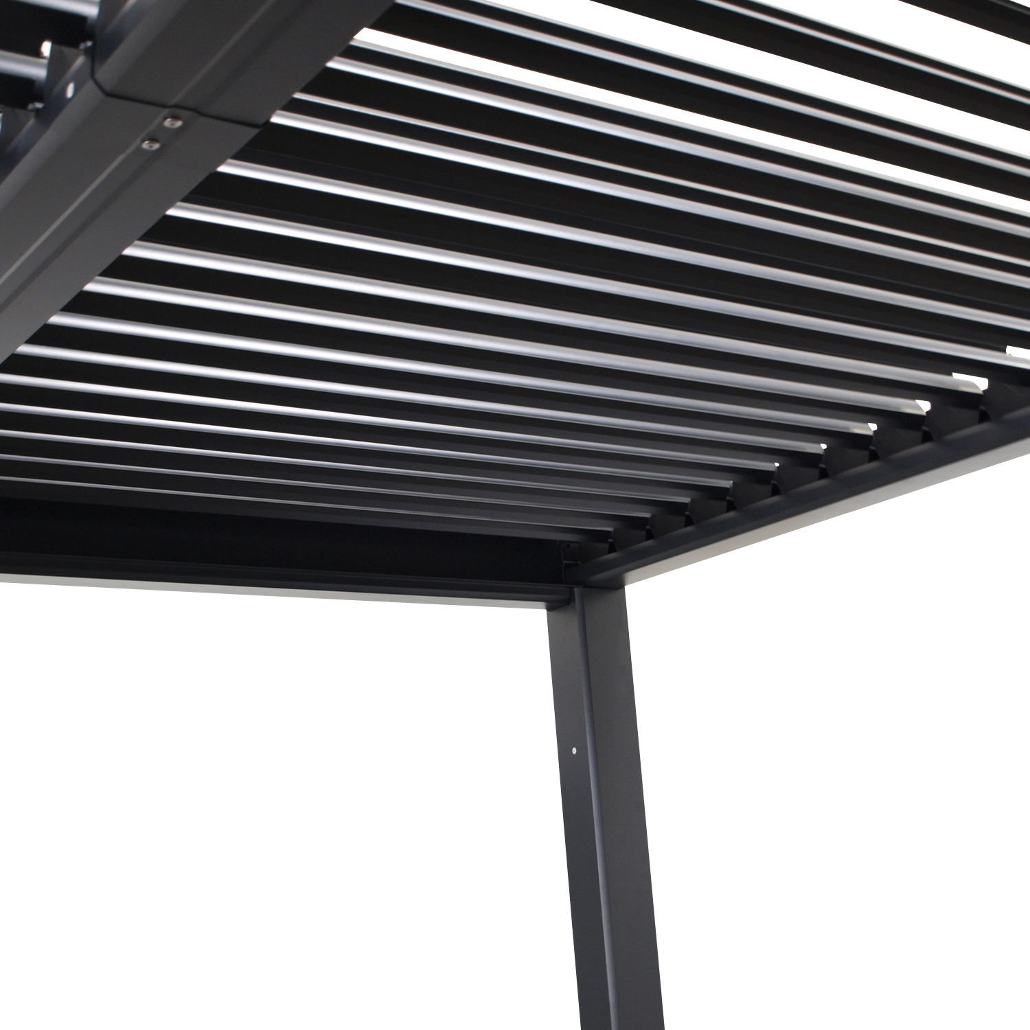 Pavillon BARACOA 3x3m, verstellbare Lamellen, Aluminium