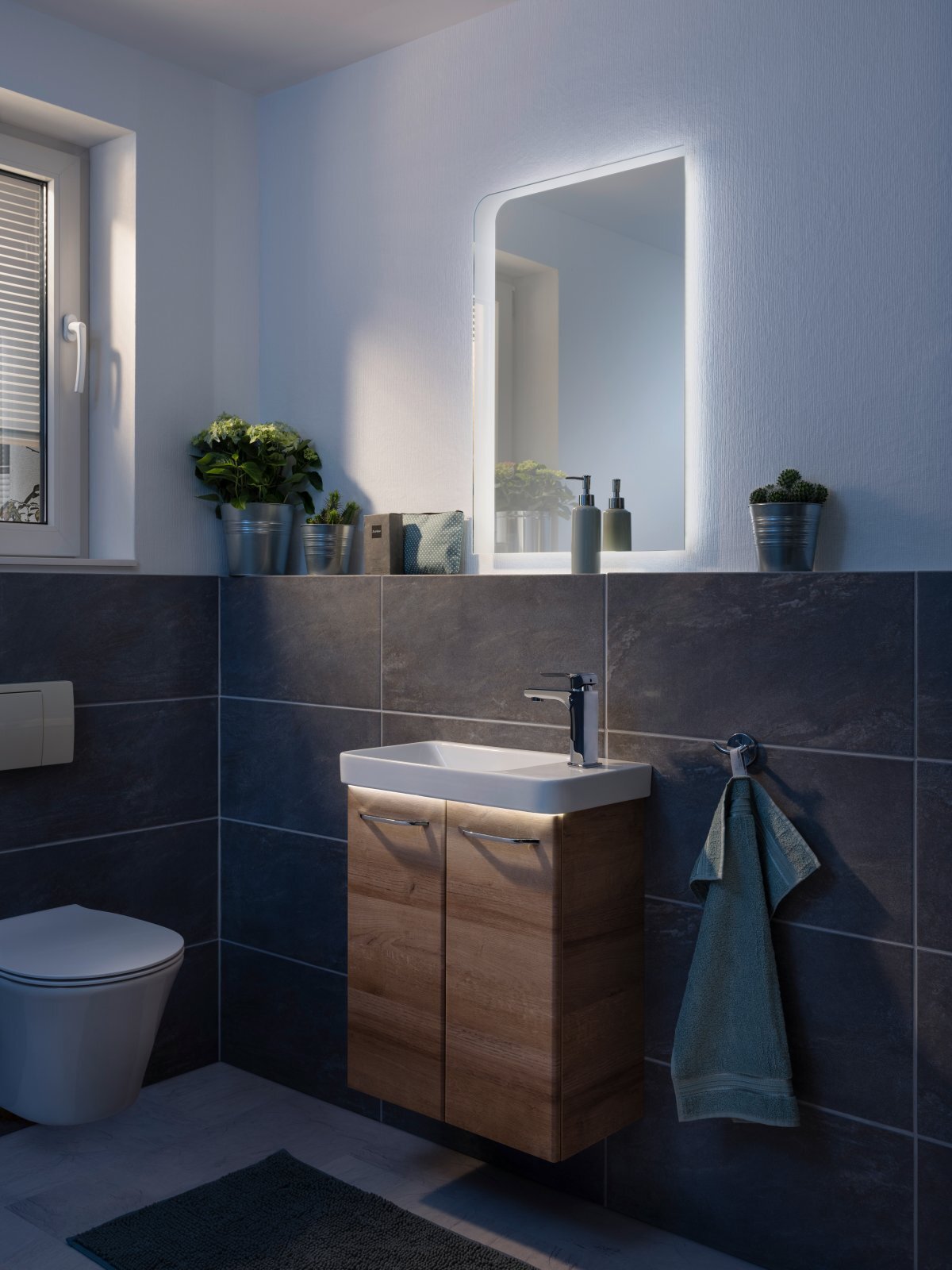 MILANO Mini-Waschtischunterschrank 52x61x27,5cm, 2Türen bei leitermann.de günstig kaufen MILANO Mini-Waschtischunterschrank 52x61x27,5cm, 2Türen