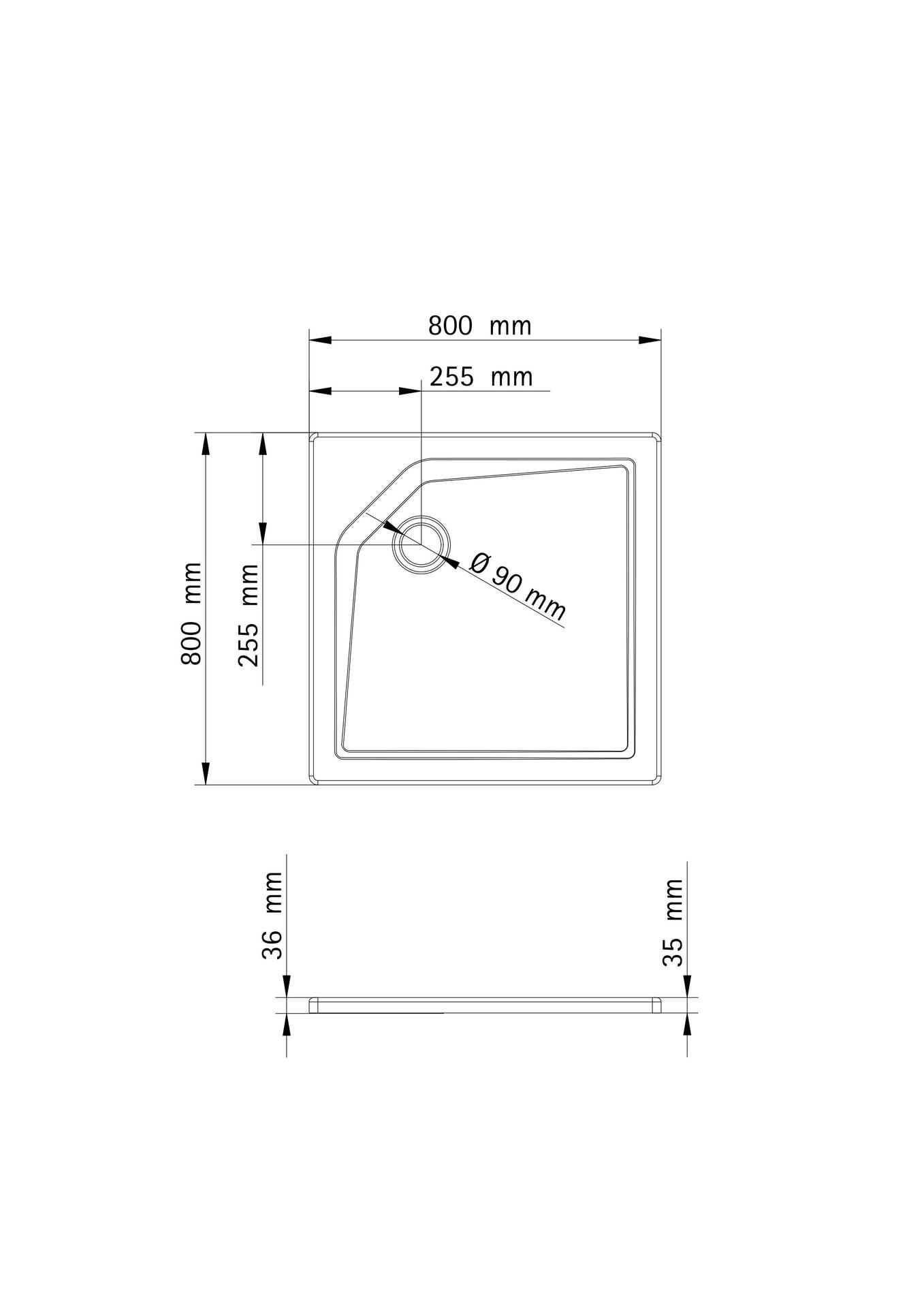 ExpressPlus Duschwanne Quadrat extra-flach, alpinweiß bei leitermann.de günstig kaufen ExpressPlus Duschwanne Quadrat extra-flach, alpinweiß
