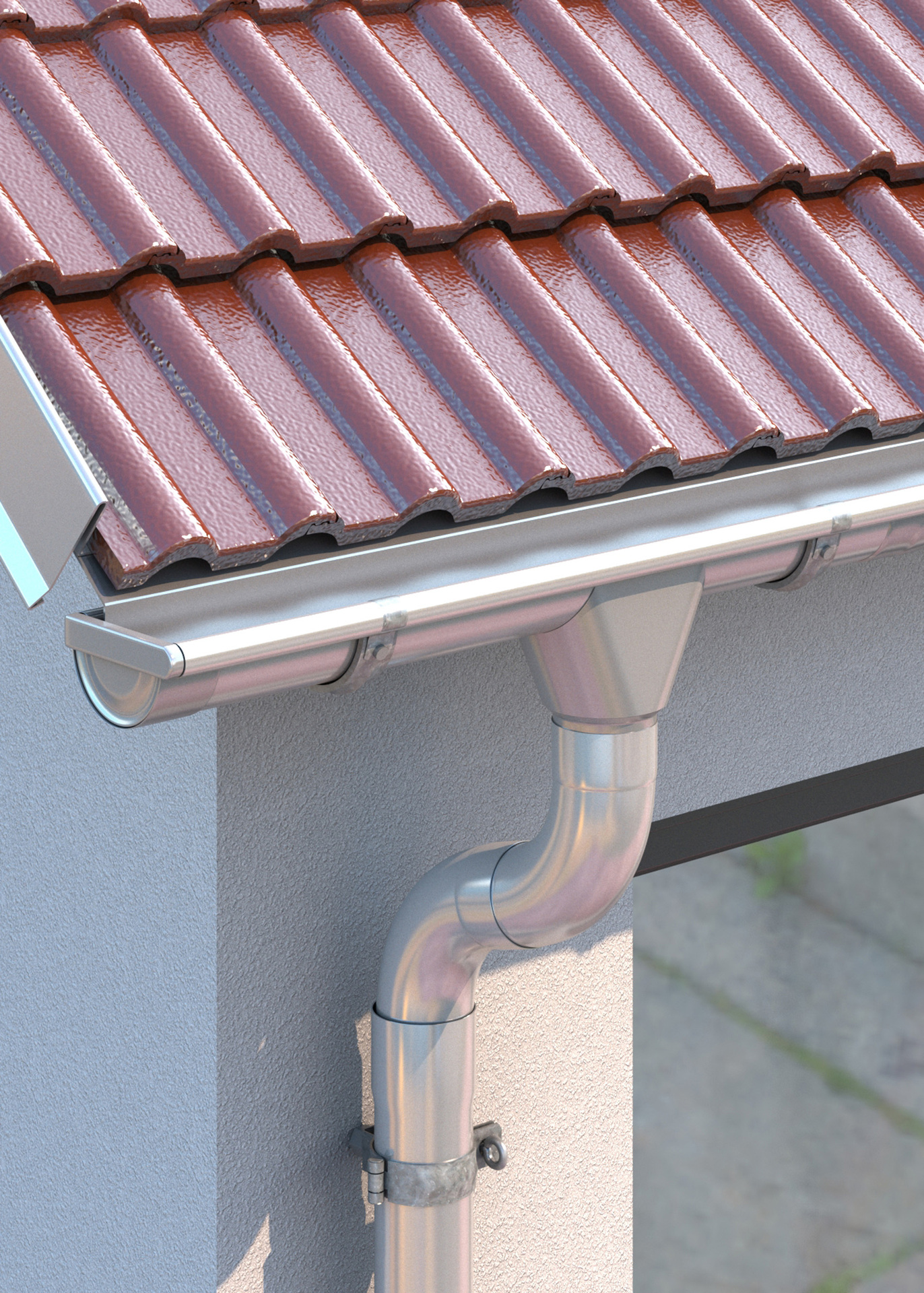 Rinneneinhangstutzen Alu-natur RG 125 auf DN 80 bei leitermann.de günstig kaufen Rinneneinhangstutzen Alu-natur RG 125 auf DN 80