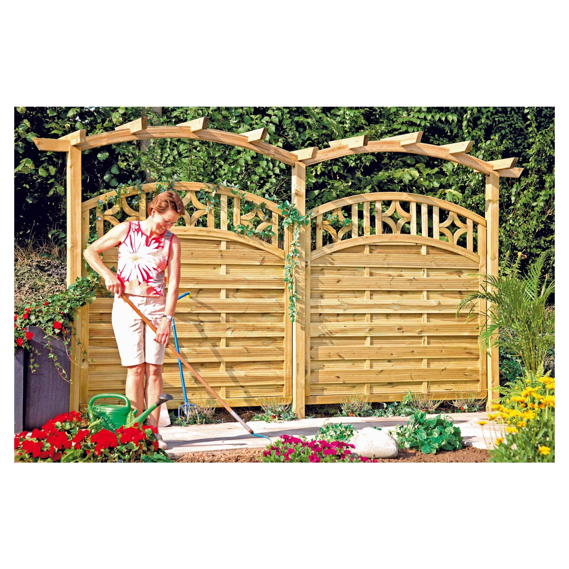 Antikzaun-Serie Doppelbogen-Abschluß