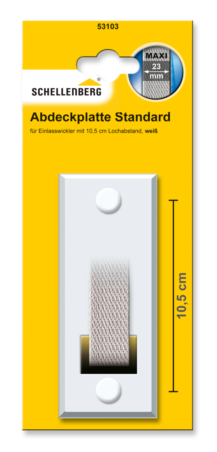 Gurtwickler-Abdeckplatte STANDARD Maxi, weiß bei leitermann.de günstig kaufen Gurtwickler-Abdeckplatte STANDARD Maxi, weiß