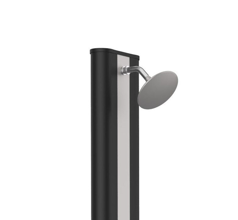 PVC Solardusche mit Fußdusche, 40l, schwarz