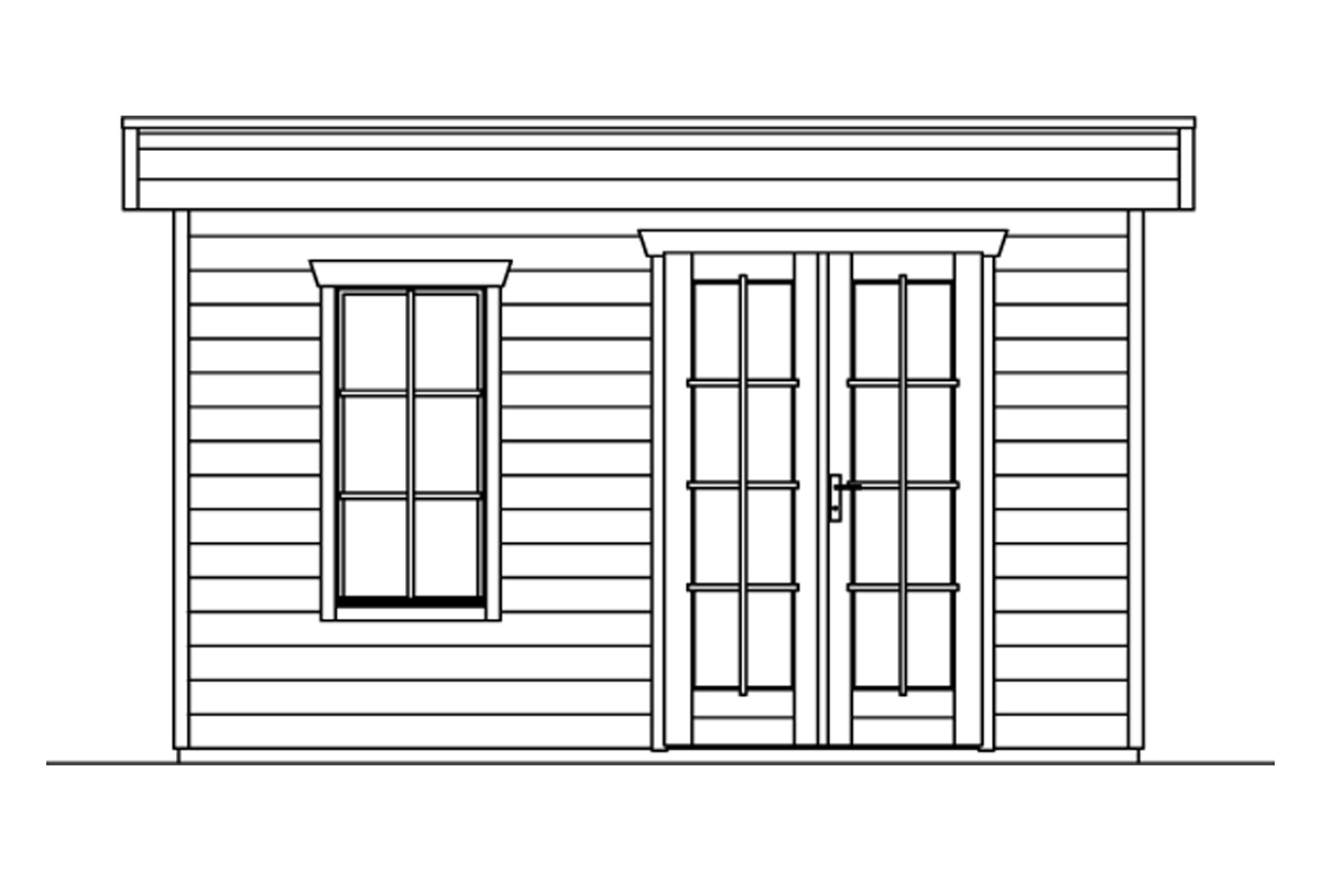 Gartenhaus Breda 1, 28mm 380 x 300cm