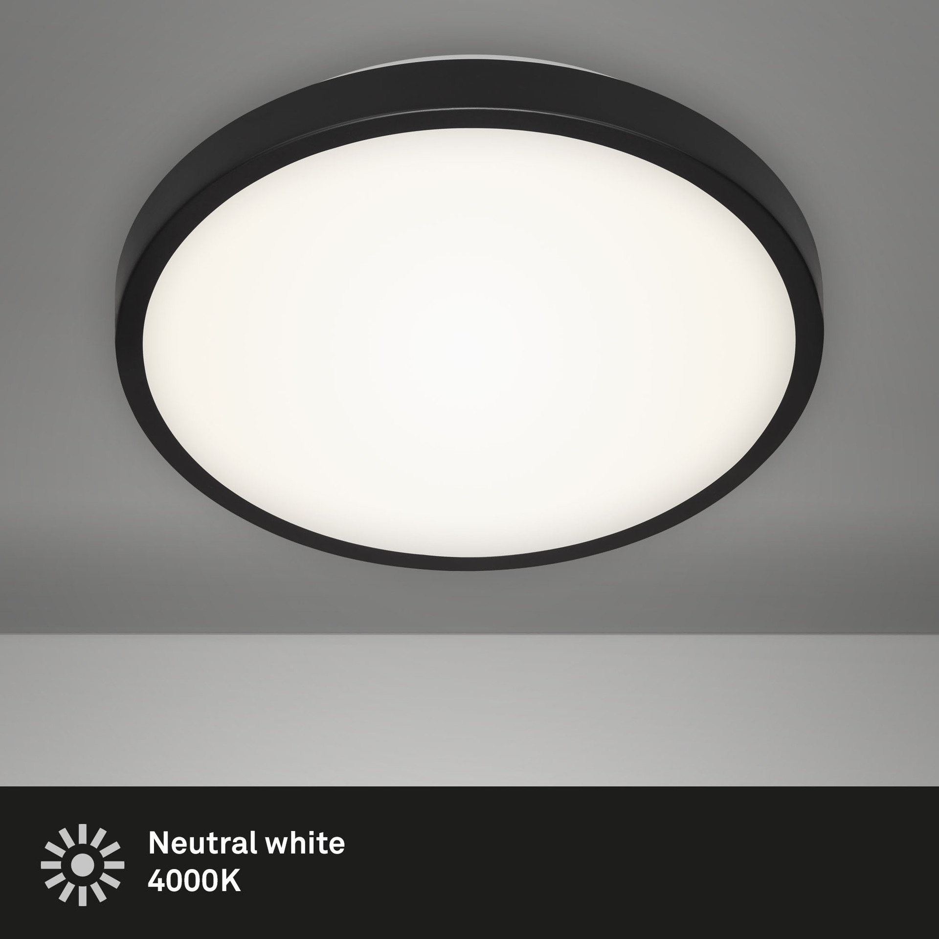 LED Deckenleuchte 1-flammig, schwarz