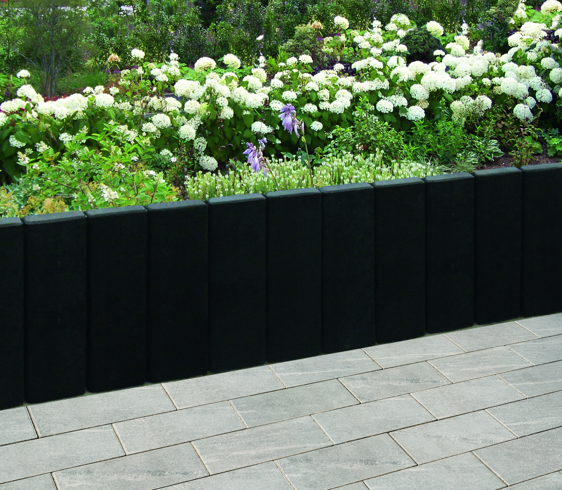 Rechteck Palisade, flach, anthrazit