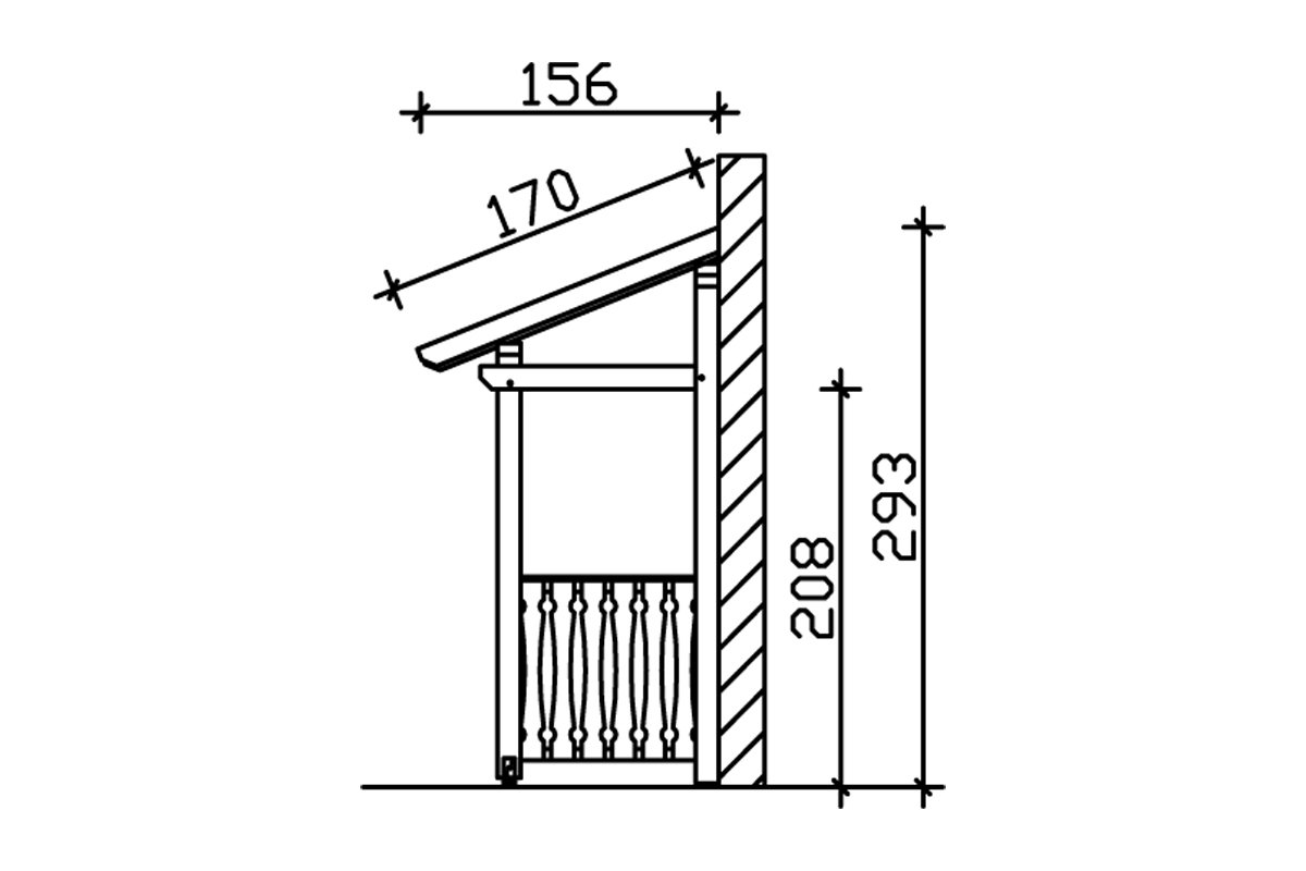 Vordach Paderborn 6 Pultdach