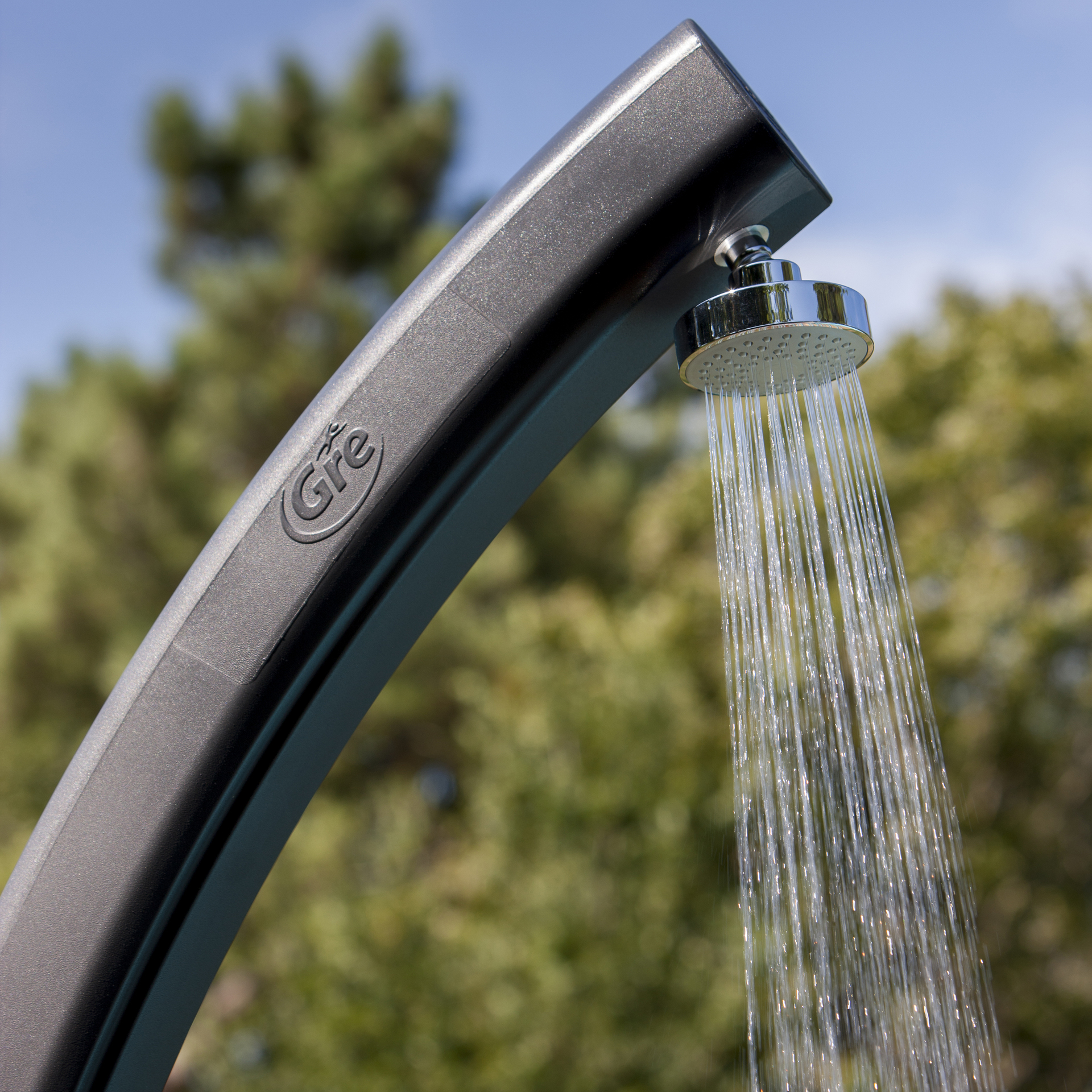 Harz Solardusche mit Fußdusche, 25l, schwarz