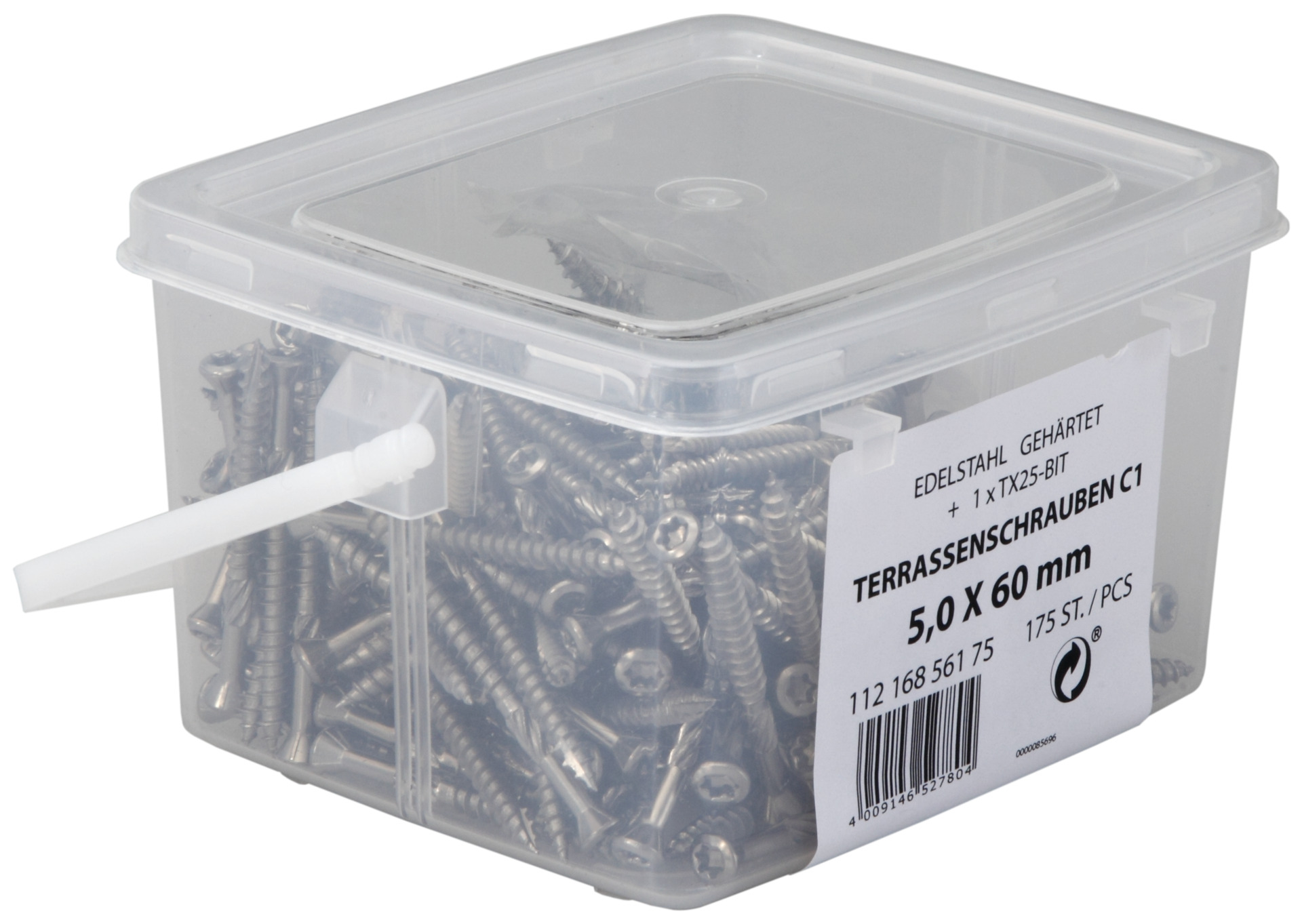 Terrassenschraube gehärtet mit Bit, Edelstahl C7 bei leitermann.de günstig kaufen Terrassenschraube gehärtet mit Bit, Edelstahl C7