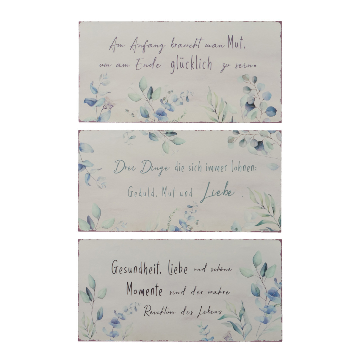 Schild Eukana 3-fach sortiert