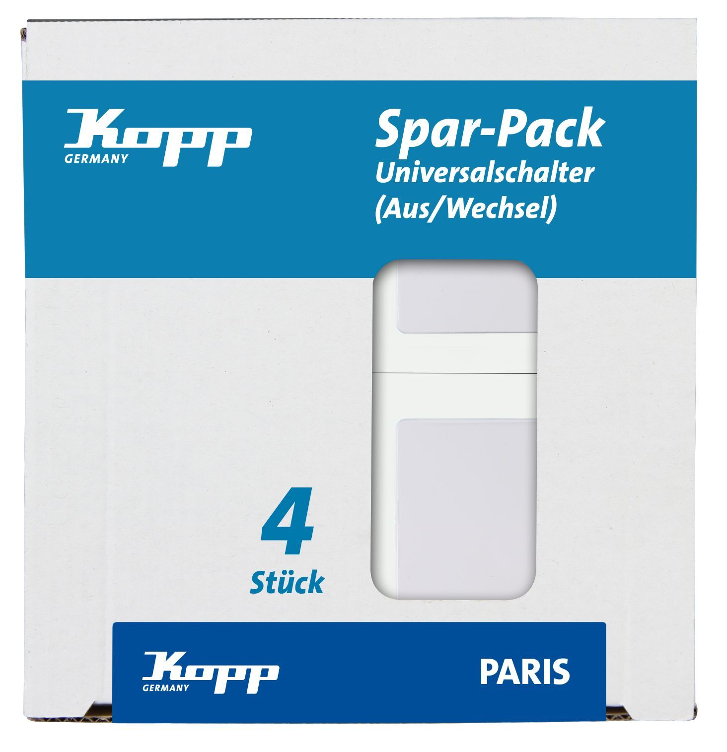 Kopp PARIS Universalschalter 4 Stück Packung
