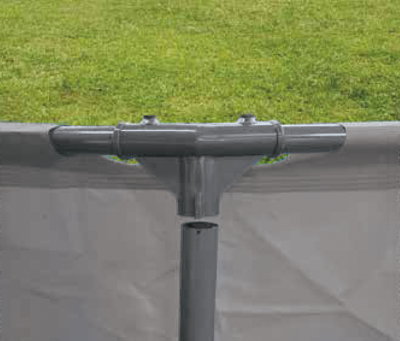 Stahlrahmenpool-Set mit Filterpumpe, grau