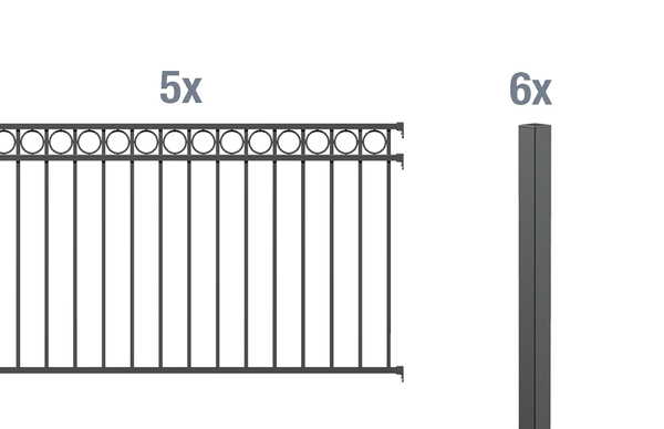 Grundset Zierzaun Circle 10m bei leitermann.de günstig kaufen Grundset Zierzaun Circle 10m