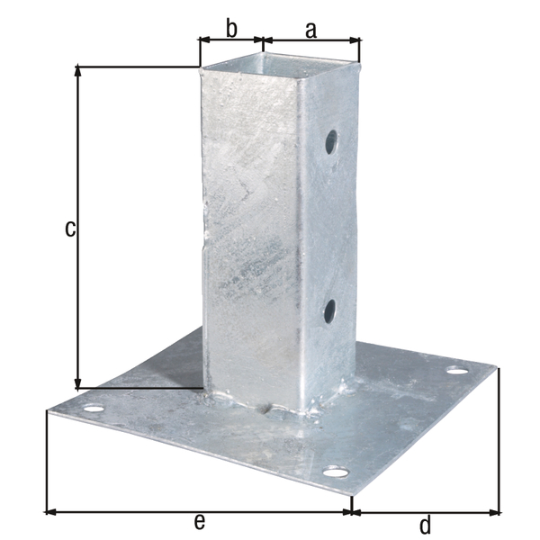 Aufschraubhülse für Vierkantholzpfosten