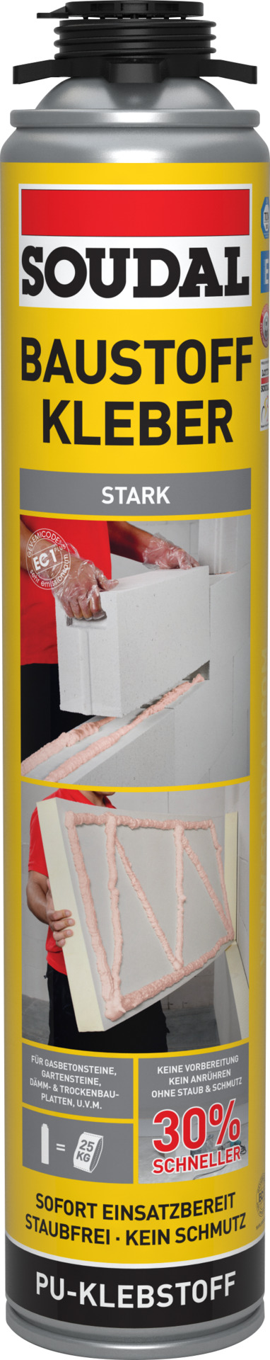 Baustoffkleber B2 (Pistolenschaum), 750ml, champagner