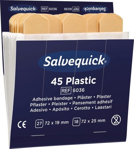 Salvequick Nachfüllpackungen wasserabweisende Kunststoff-Pflaster