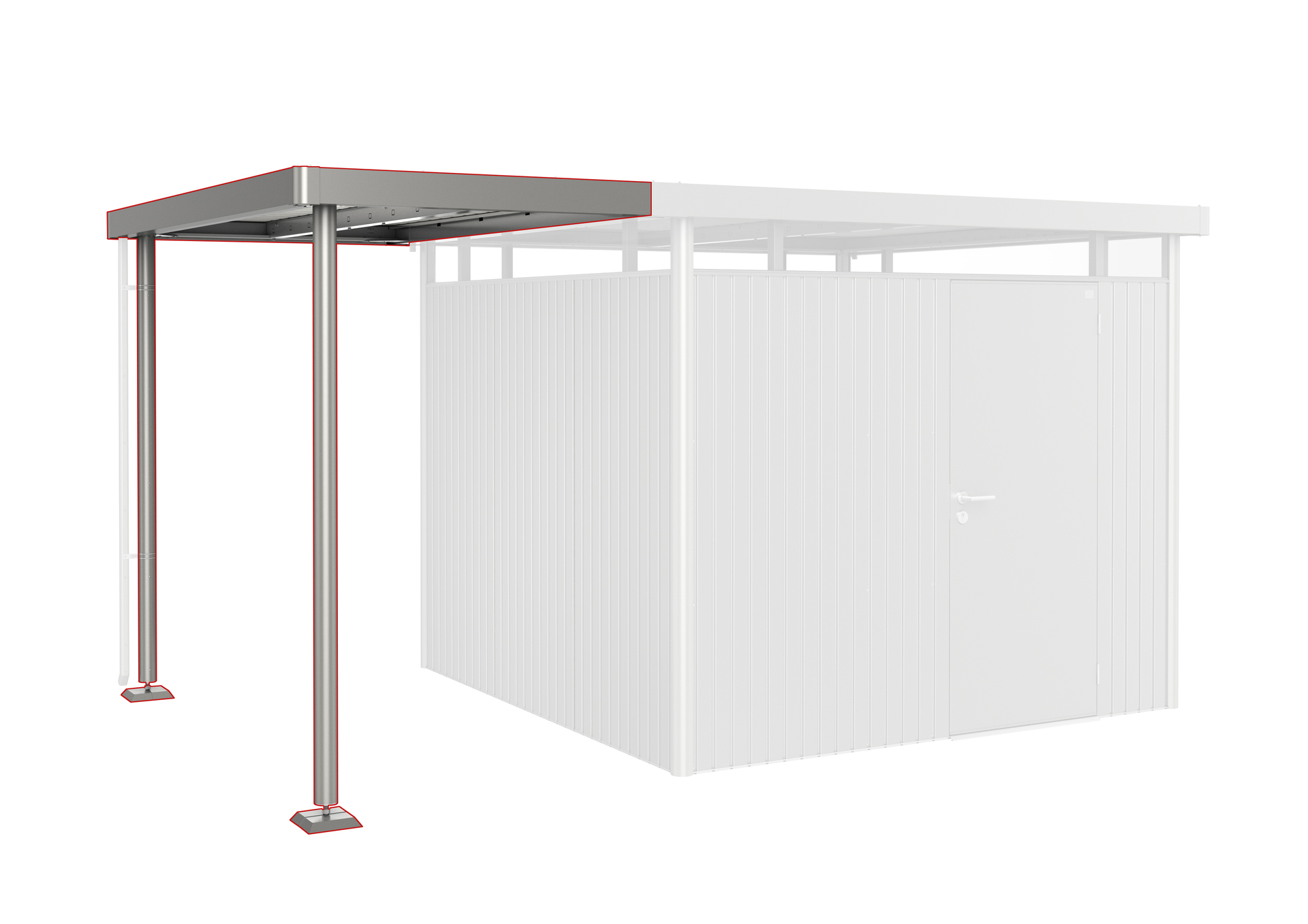 Seitendach zu Gerätehaus HighLine