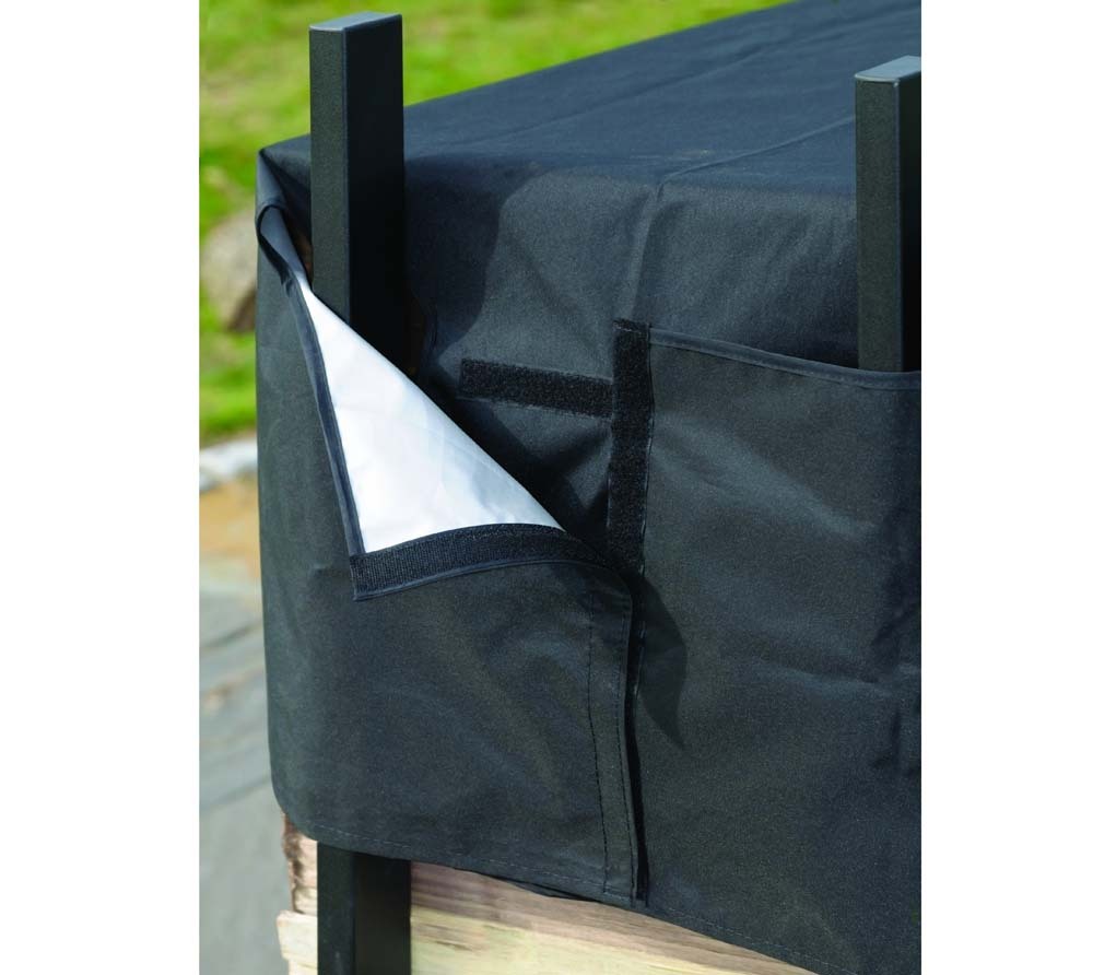 Kaminholzregal mit Cover