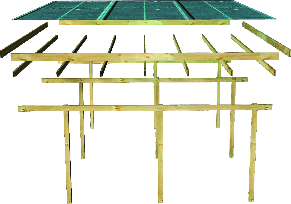 Doppelcarport Eco 2, 5,63x6,76x2,29m