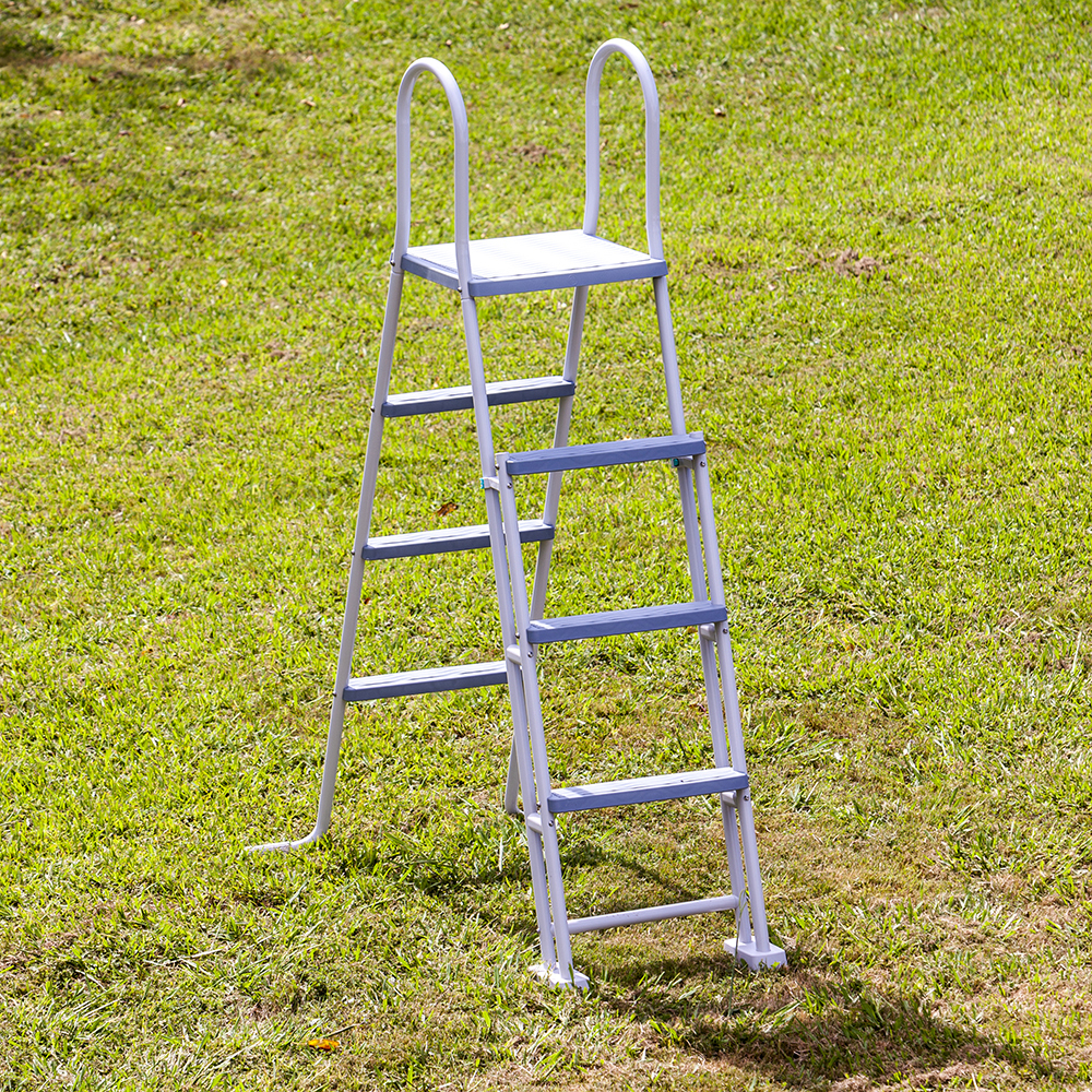 Stahlwand-Pool SICILIA Holzdekor