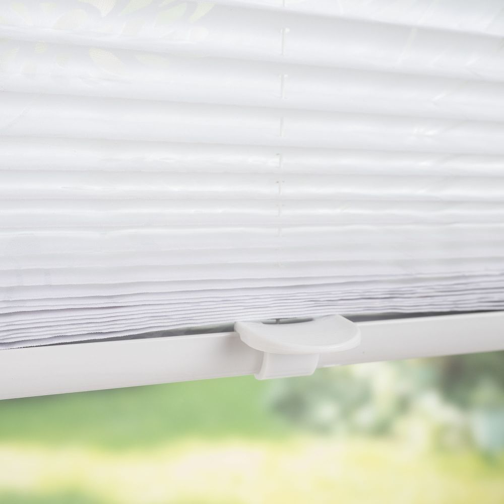 Klemmfix-Plissee Ausbrenner weiß, verspannt bei leitermann.de günstig kaufen Klemmfix-Plissee Ausbrenner weiß, verspannt