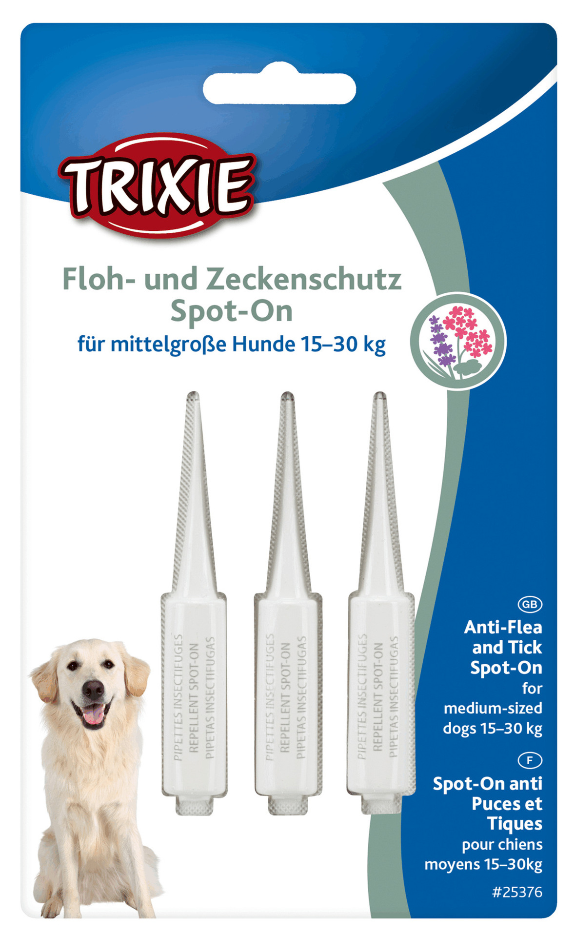 Floh- und Zeckenschutz Spot-On, mittlere Hunde, 3 × 3 ml