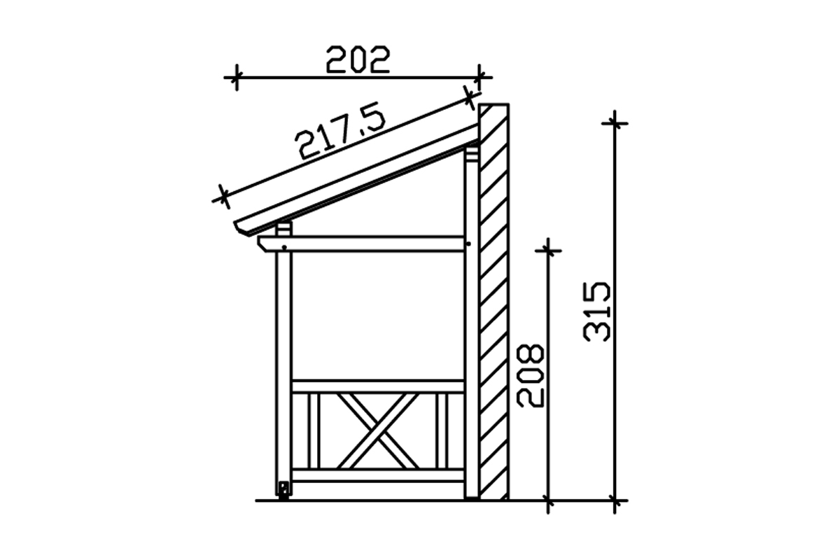 Vordach Paderborn 7 Pultdach bei leitermann.de günstig kaufen Vordach Paderborn 7 Pultdach