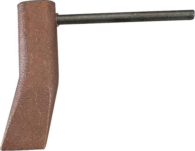 Kupferstück Hammerform mit Eisenstift gerade fürPropan-Handgriff